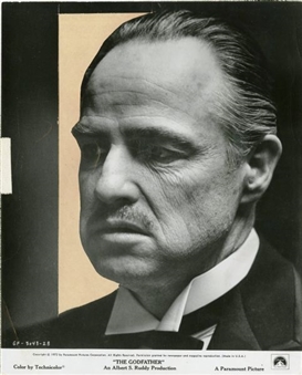 Marlon Brando Original "Godfather" Die Cut Wire Photograph Used to Make Movie Poster